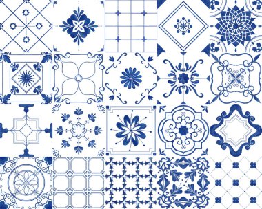 Döşeme desenli karoların tasviri