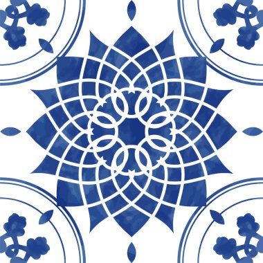 Döşeme desenli karoların tasviri