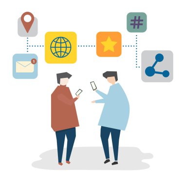 Avatar sosyal ağ konseptinin gösterimi