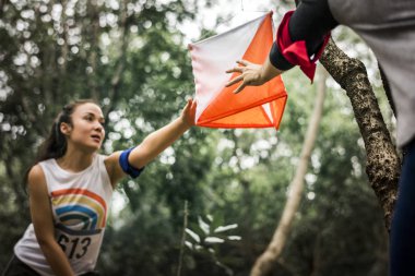 Açık orienteering onay nokta etkinliği