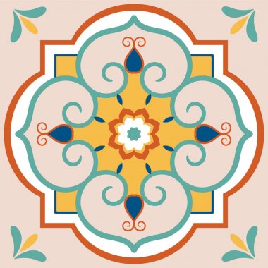 Döşeme desenli karoların tasviri