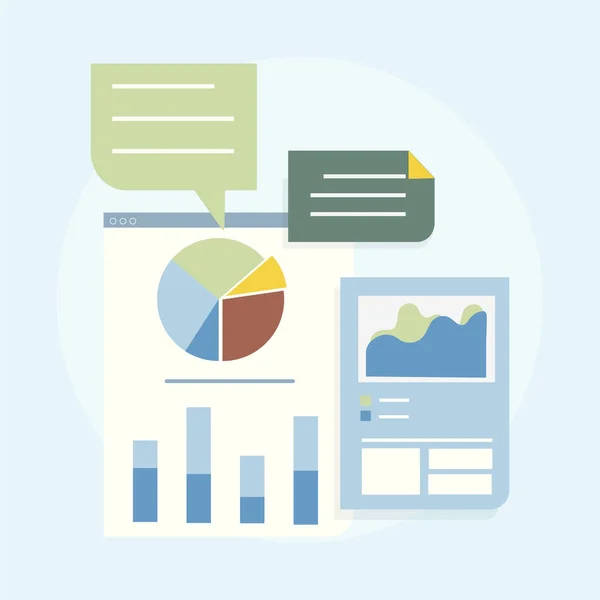 Illustrazione Dell Analisi Dei Grafici Aziendali — Foto Stock