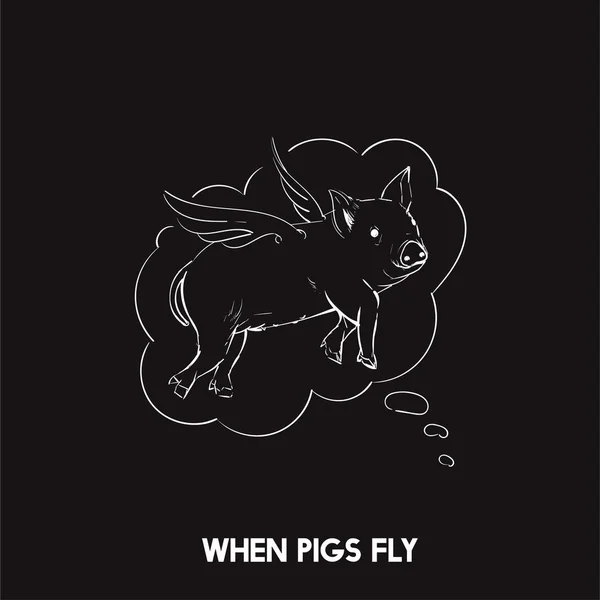 Wenn Schweine Fliegen — Stockfoto