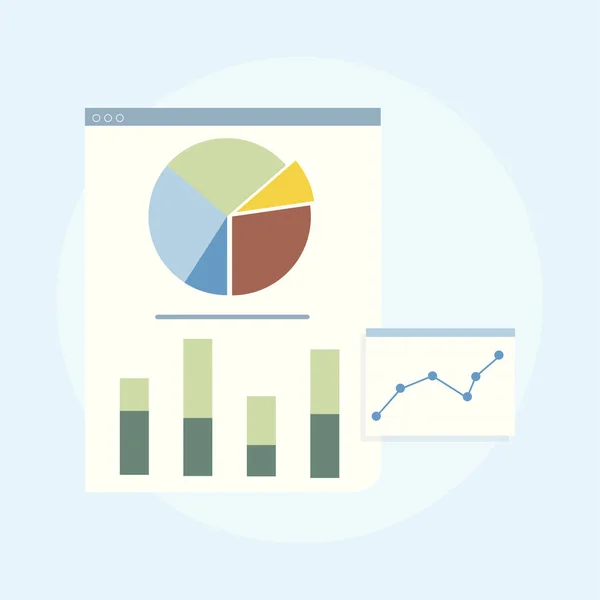 ビジネスグラフ分析のイラスト — ストック写真