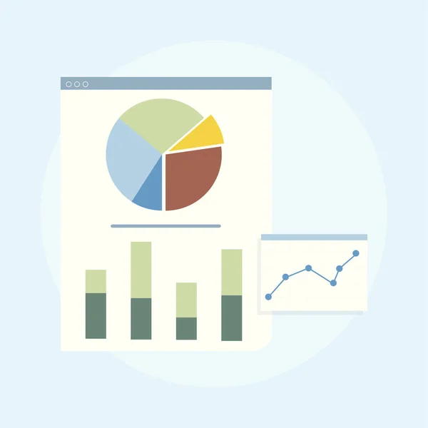 Illustrazione Dell Analisi Dei Grafici Aziendali — Foto Stock