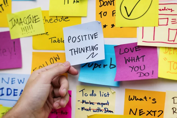 Sticky Notes Office Wall — Stock Photo, Image