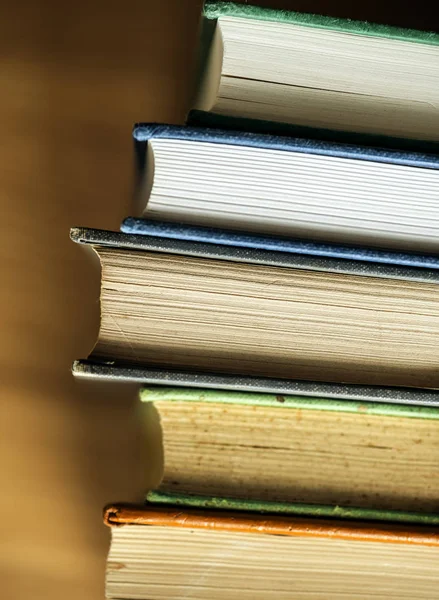 Closeup Stack Antique Books Academic Literary Concept — Stock Photo, Image