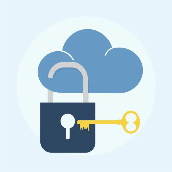 Illustrazione Del Concetto Sicurezza Del Cloud — Foto Stock