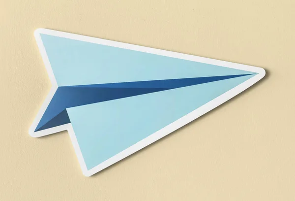 Launching Paper Plane Cut Out Icon — Stock Photo, Image