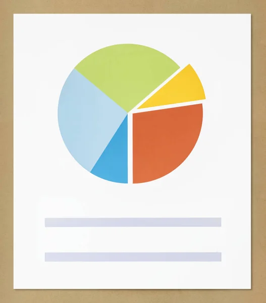 ビジネス データの円グラフ アイコン — ストック写真
