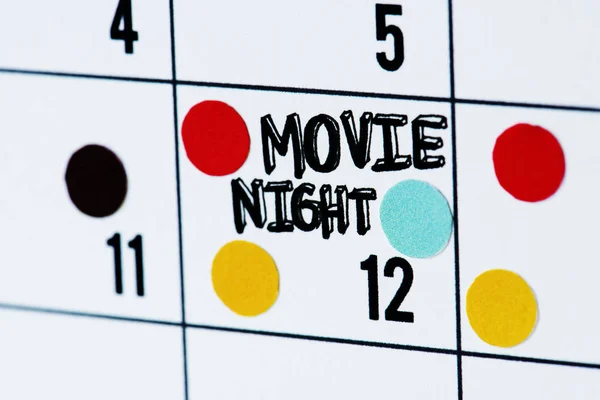Movie night calendar reminder