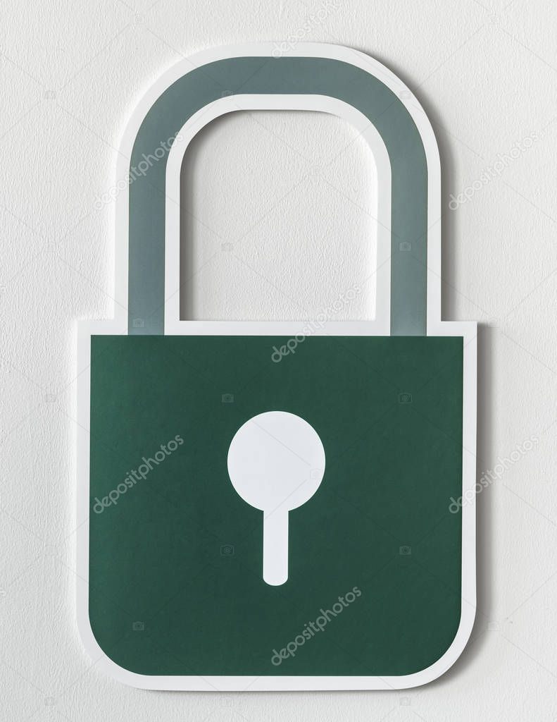 Privacy safety lock icon symbol