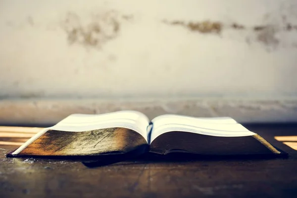 Sacra Bibbia Libro Cristianesimo Religione Credere — Foto Stock