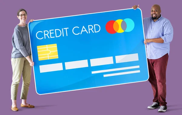 Mensen Houden Van Een Credit Card — Stockfoto