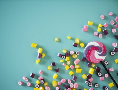 Düz şeker ve lolipop yatıyordu  