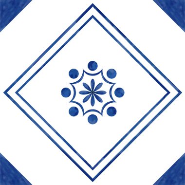 Döşeme desenli karoların tasviri