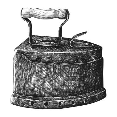 Elle çizilmiş eski vintage demir