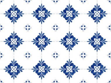 Döşeme desenli karoların tasviri