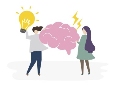 Yaratıcı fikirler ile resimli insanlar