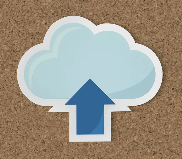 Cloud Caricamento Icona Tecnologia Grafica — Foto Stock