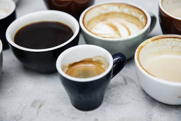 Çeşitli Kahve Içecekler Bardak — Stok fotoğraf