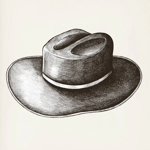 Cappello Pelle Stile Vintage Illustrazione — Foto Stock