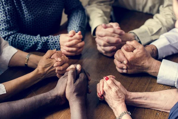 Grupp Förreglad Fingrar Tillsammans — Stockfoto