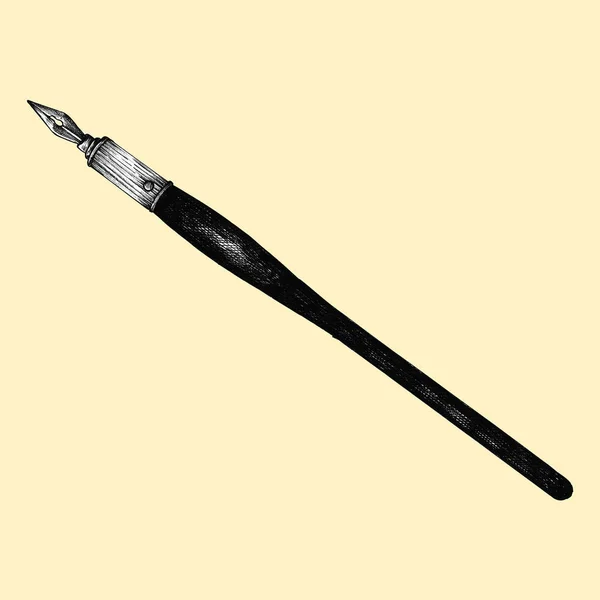 Hand Drawn Classic Fountain Pen — Stock Photo, Image