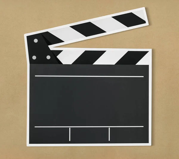 Siyah Beyaz Clapper Panosu Simgesi — Stok fotoğraf
