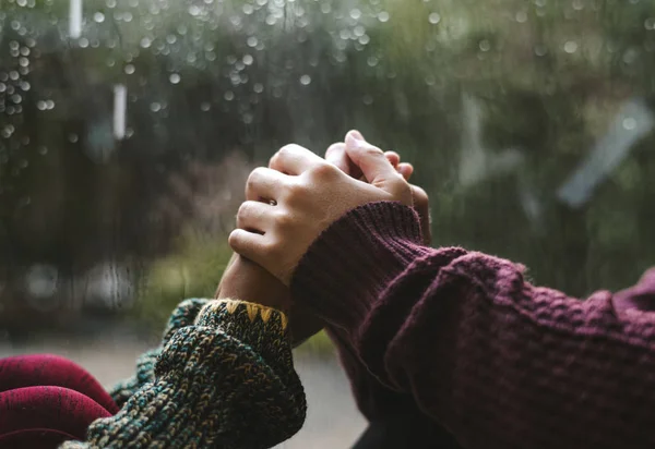 Happy Couple Holding Hands Stock Photo