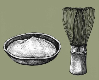 Japon geleneksel yeşil çay el çekilmiş