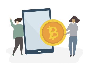 Online bankacılık grubu çizimi