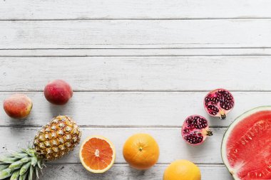 Tropik narenciye arkaplanının çeşitli çeşitleri