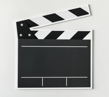 Siyah ve beyaz clapper Panosu simgesi