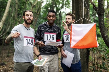 Açık orienteering onay nokta etkinliği