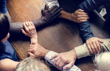 İşbirliği closeup ekip çalışması eller