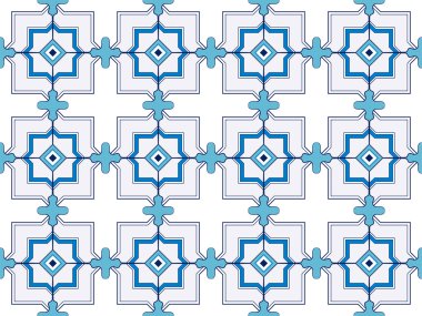 Döşeme desenli karoların tasviri