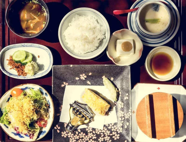 Comida Japonesa Mesa —  Fotos de Stock