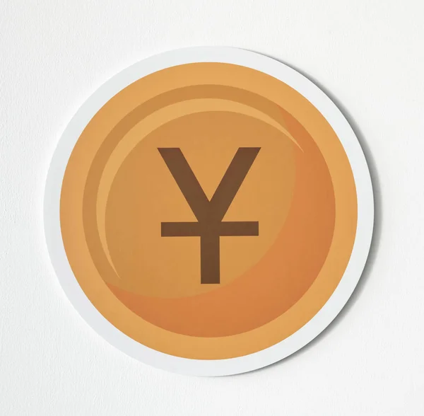 Chinese Yuan Japanese Yen Coin — Stock Photo, Image