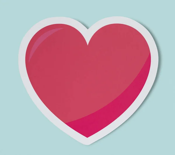 Hjärtat Som Kärlek Romantik Ikonen — Stockfoto