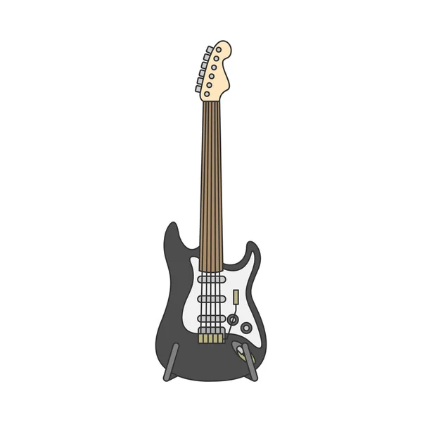 Elektrická Kytara Ilustrace Izolované Bílém — Stock fotografie