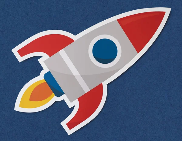 Cohete Nave Lanzamiento Símbolo Icono —  Fotos de Stock