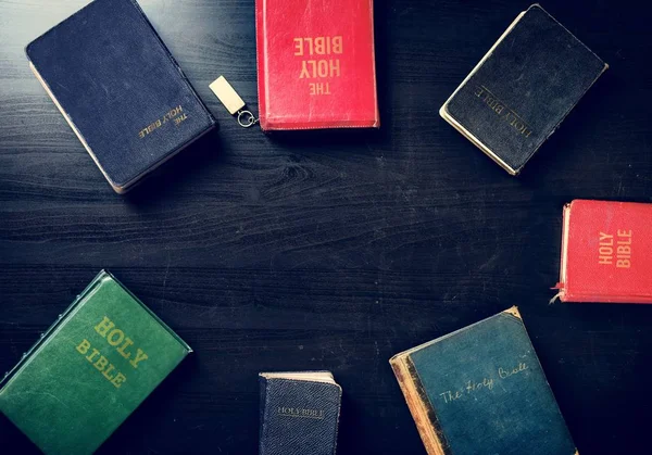 Bíblia Sagrada Livro Cristianismo Religião Acreditar — Fotografia de Stock