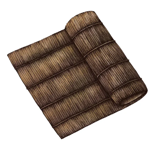 Ручний Намальований Суші Бамбуковий Килимок — стокове фото