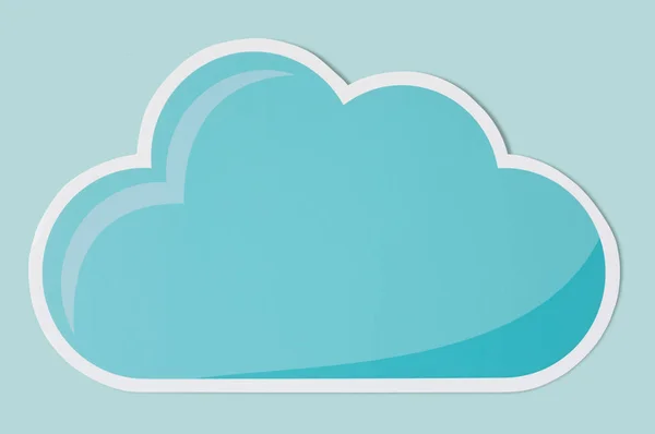 Icono Símbolo Tecnología Nube Azul — Foto de Stock