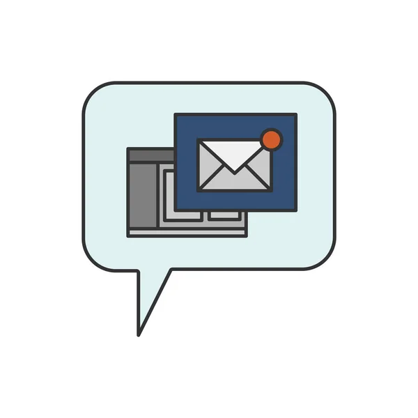 Mail Konzept Einer Sprechblase — Stockfoto