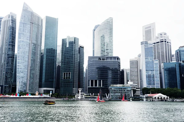 Zobacz Panoramę Miasta Singapur — Zdjęcie stockowe