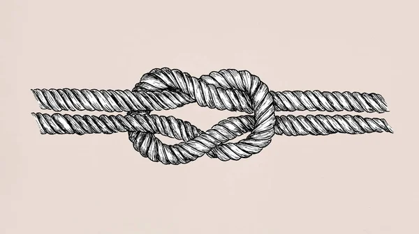 Hand Drawn Square Knot — Stock Photo, Image