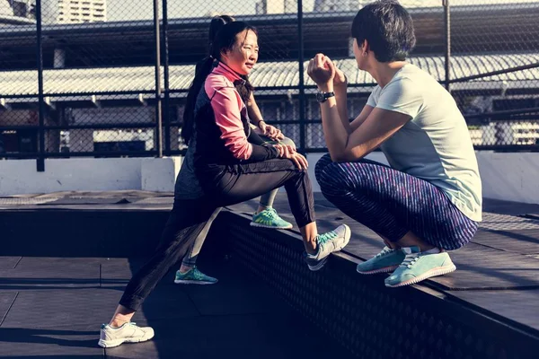 Junge Frauen Beim Sport Freien — Stockfoto