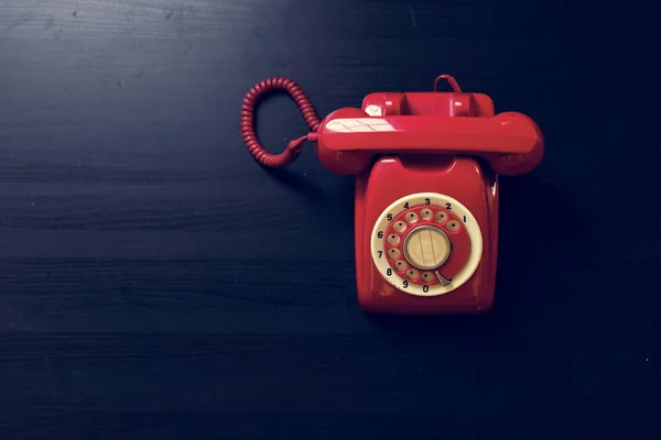 Антикварный Вращающийся Ретро Домашний Телефон — стоковое фото